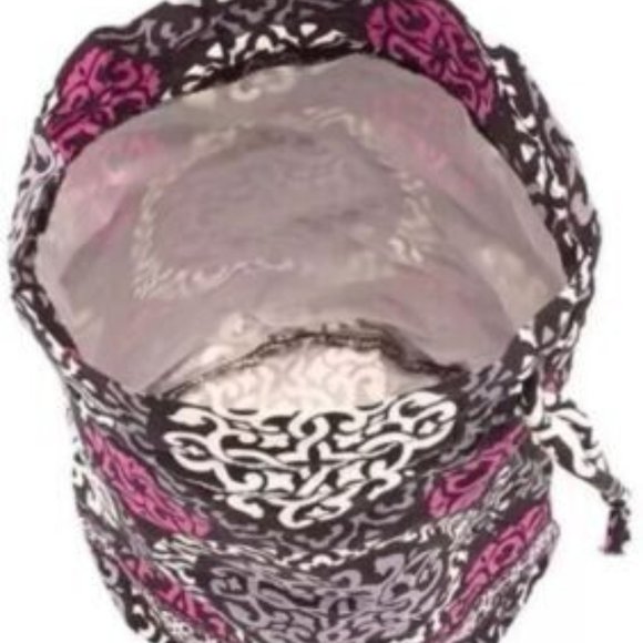 New Vera Bradley DITTY BAG Lined Drawstring Wet Sack Retired CANTERBERRY MAGENT - Picture 4 of 4